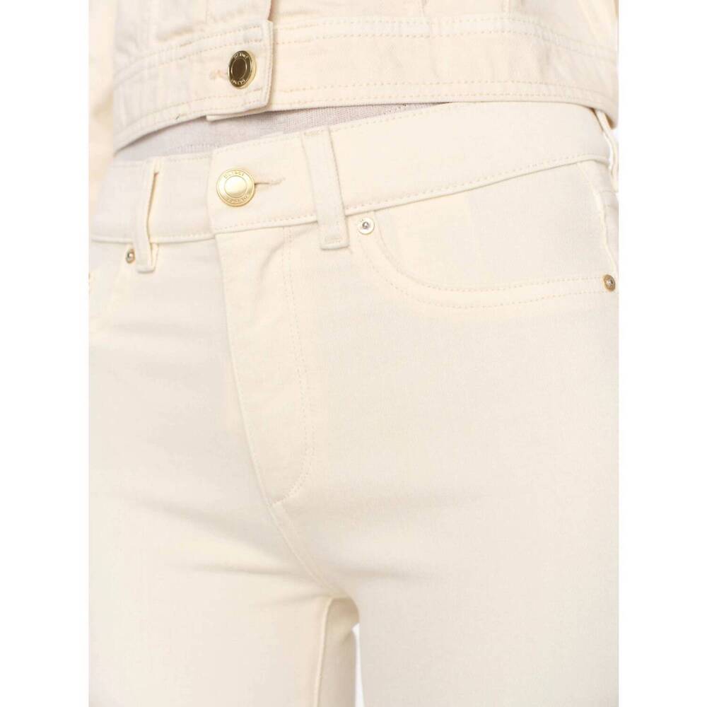 NEW DL1961 - WOMEN'S mara straight mid rise instasculpt anke jeans in ecru - Picture 5 of 7